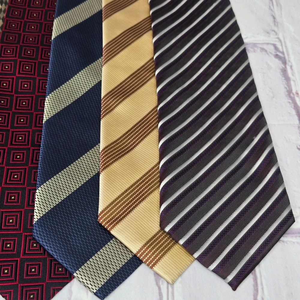 Lot of 11 Mixed Colors Brand Patterns Leveti Dani 100% Silk Formal Business Men